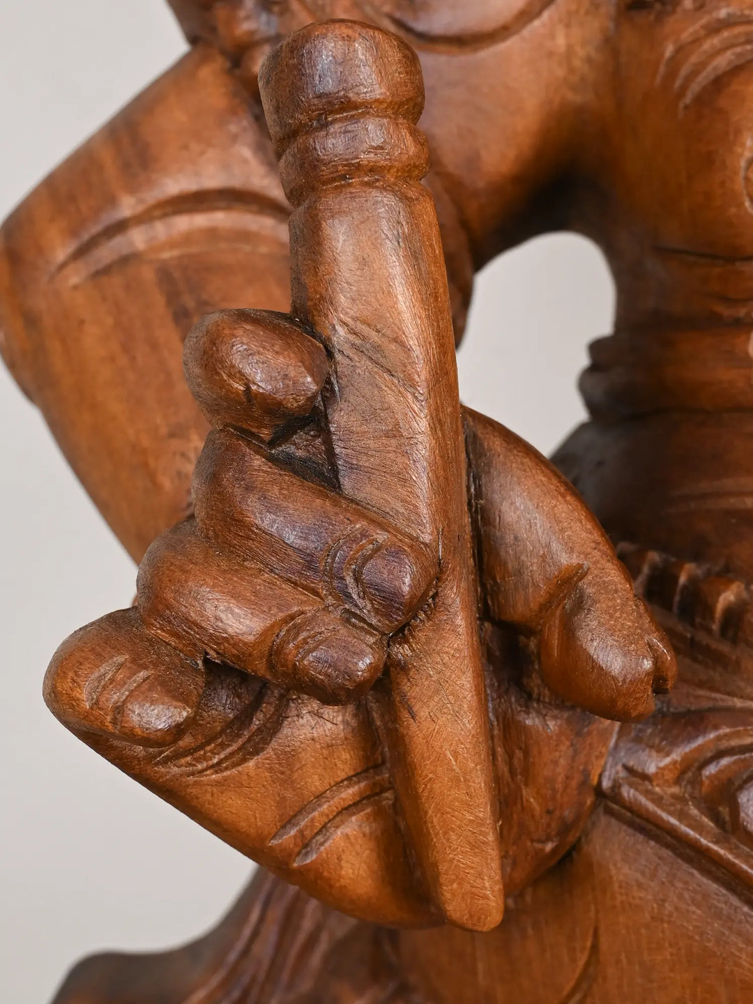 Dancing Ganesha Wooden Statue - 37"