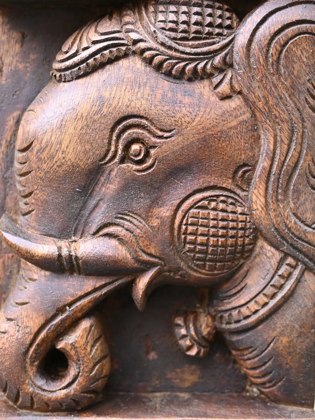 Divine Twin Ganesha Vertical Pillar Panels 48"