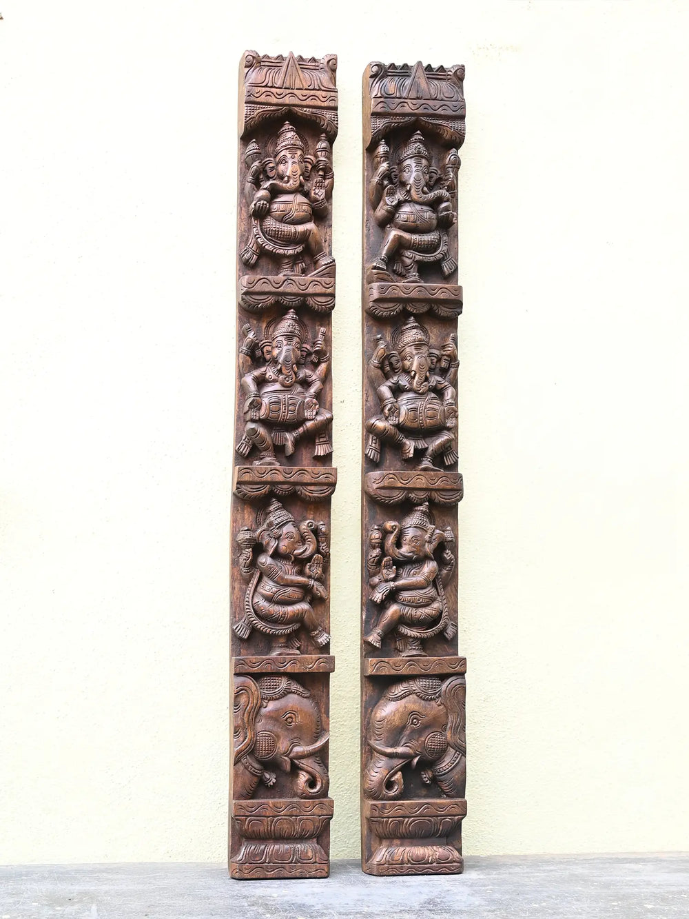 Wooden Lord Ganesha panel