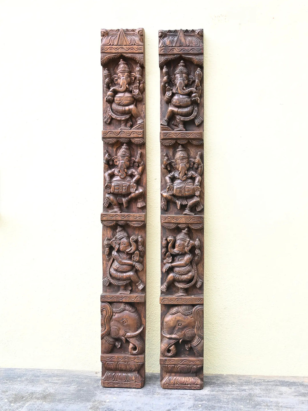 Wooden Lord Ganesha panel
