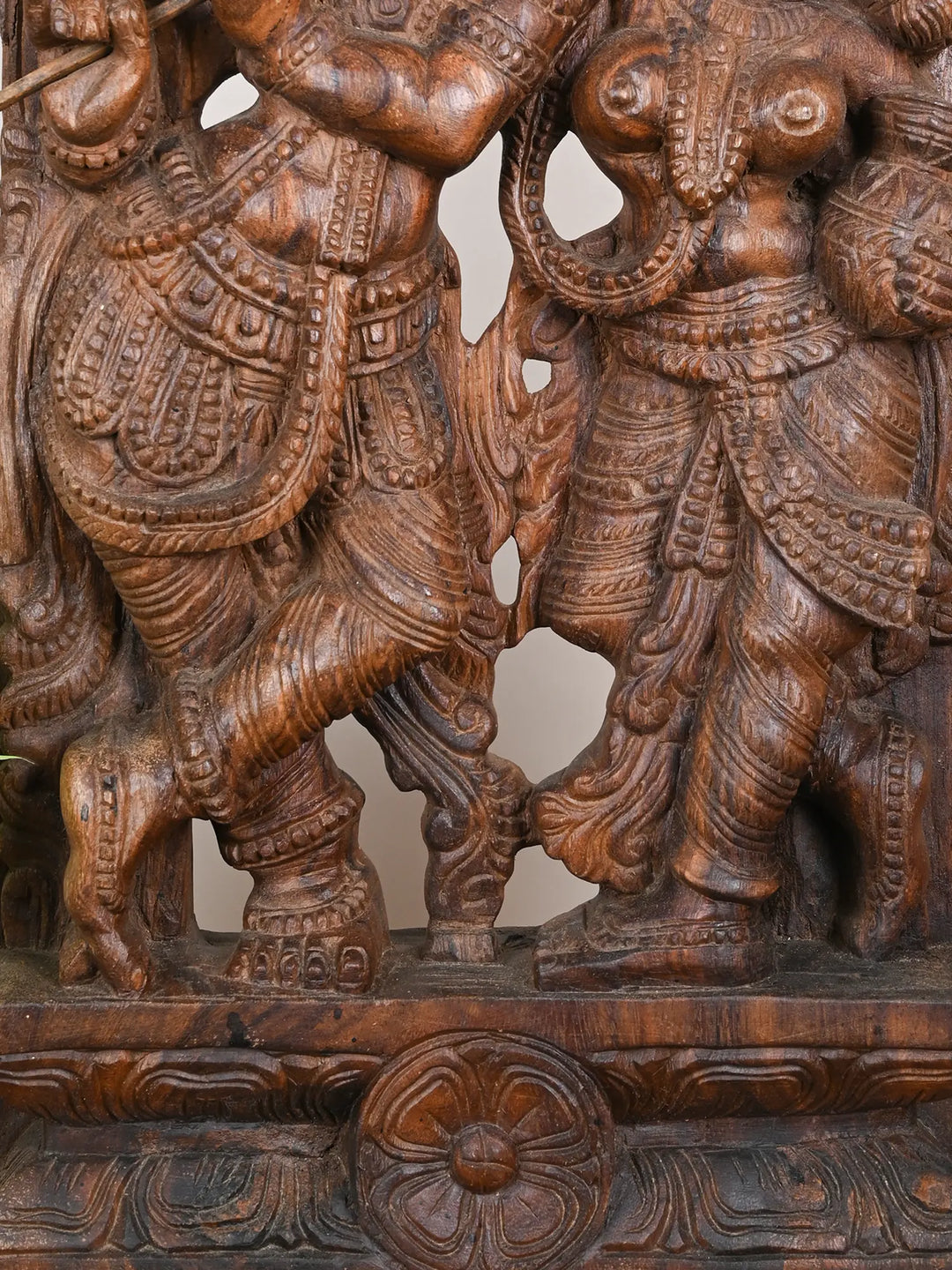 Joli Work Krishna Playing Flute with Radha-37"