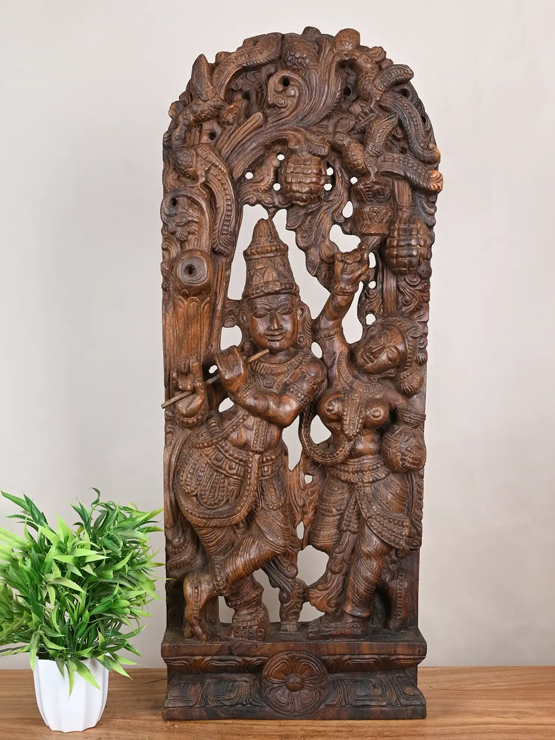 Wooden Joli Work Krishna 