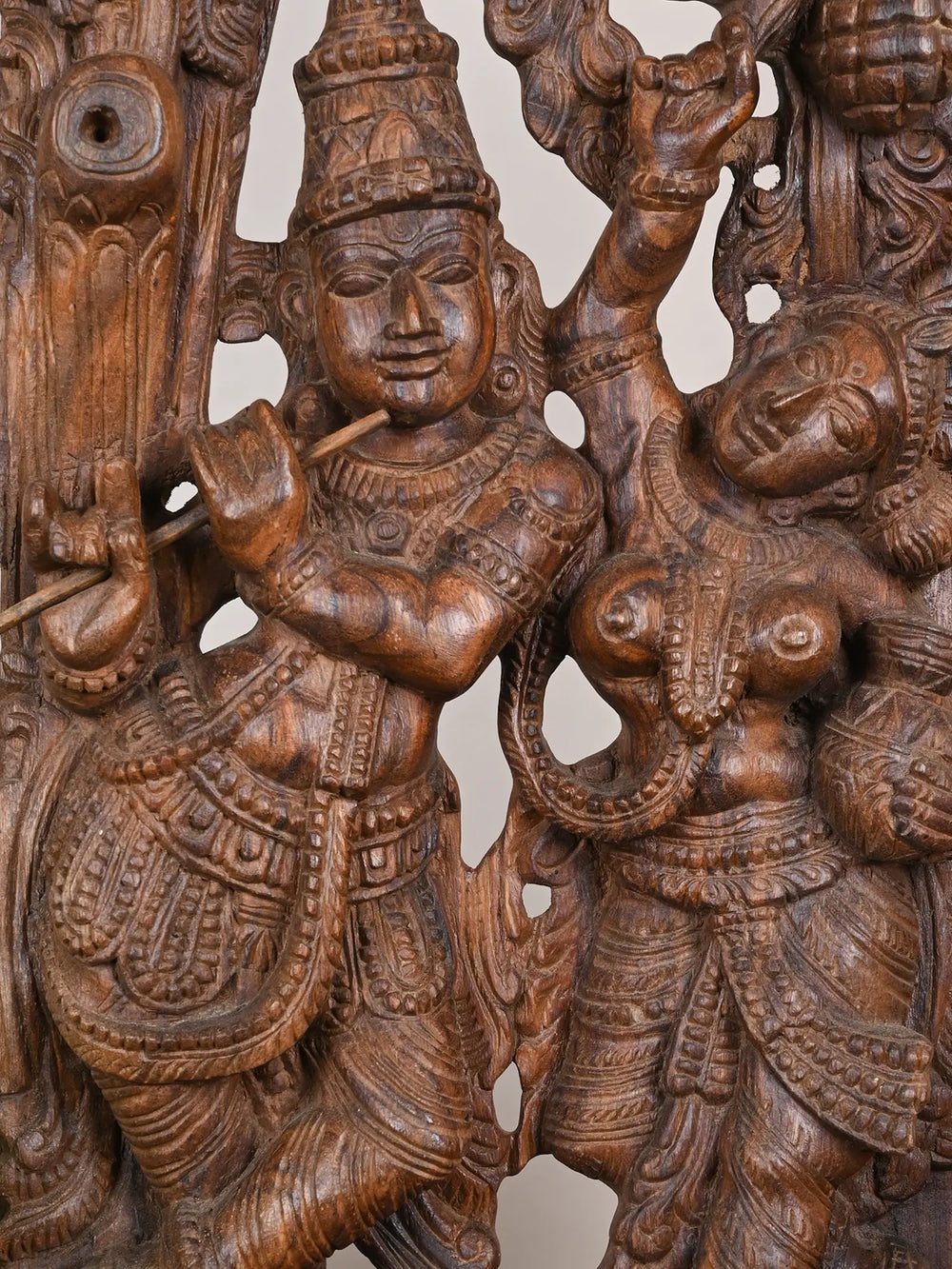 Wooden Joli Work Krishna 