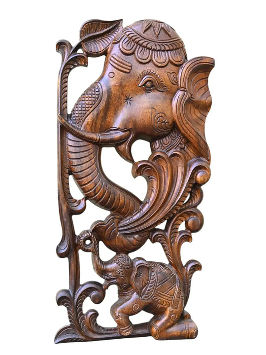 Elephant wooden wall mount-24"