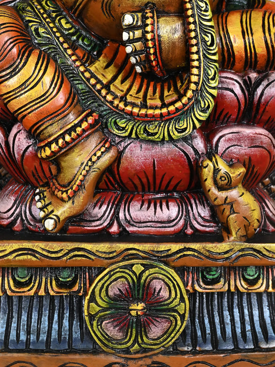 Wooden Arch Ganesh Statue- 36"
