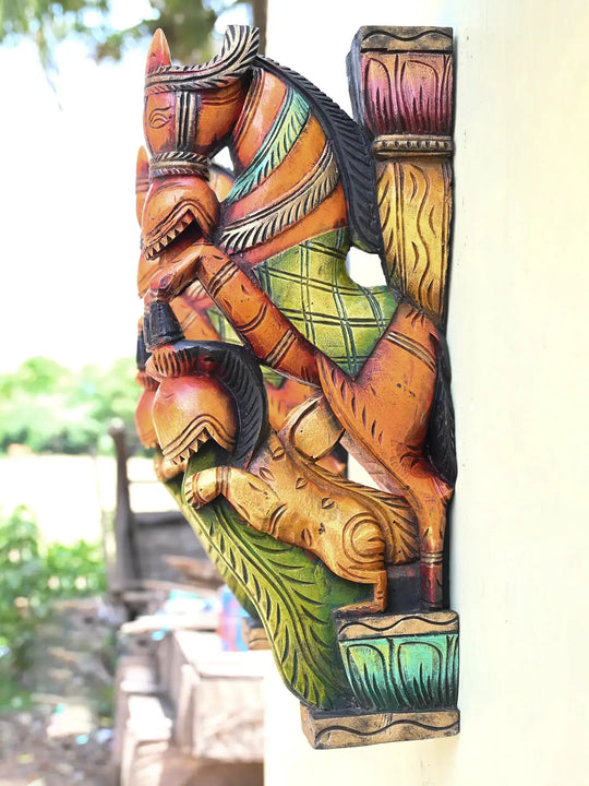 Wall Bracket for Horse with Yali - 18"
