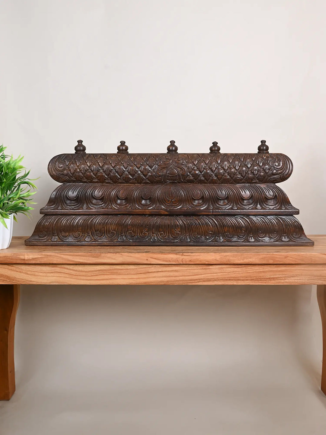 Wooden Dome Frame for Pooja Decor - 36"