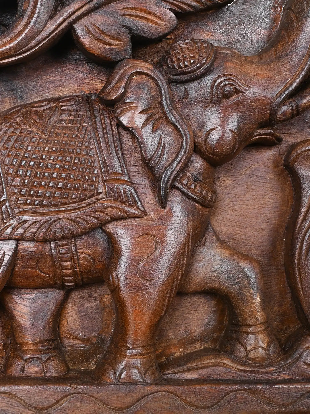Traditional Lakshmi Panel with Elephants 42"