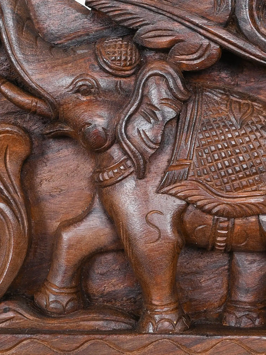 Traditional Lakshmi Panel with Elephants 42"