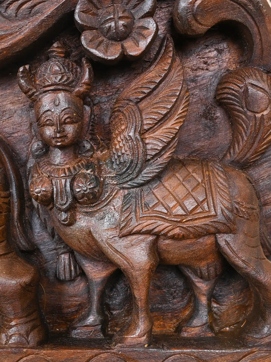 Traditional Lakshmi Panel with Elephants 42"
