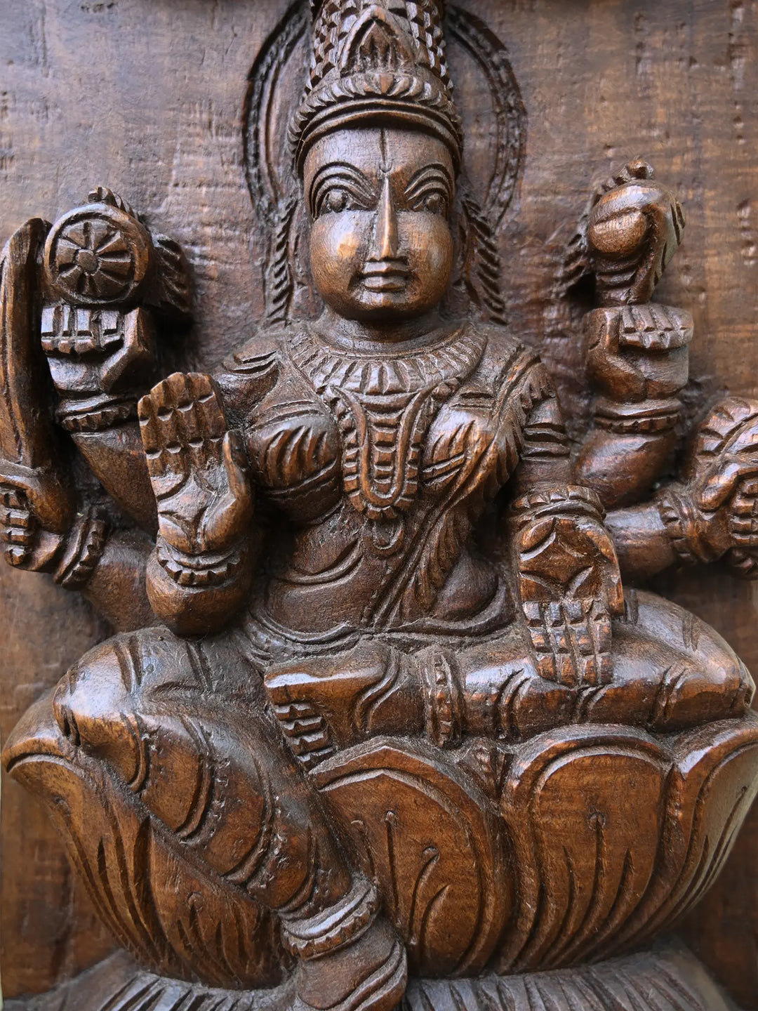 Royal Temple Style Paired Astalakshmi Panel -72"