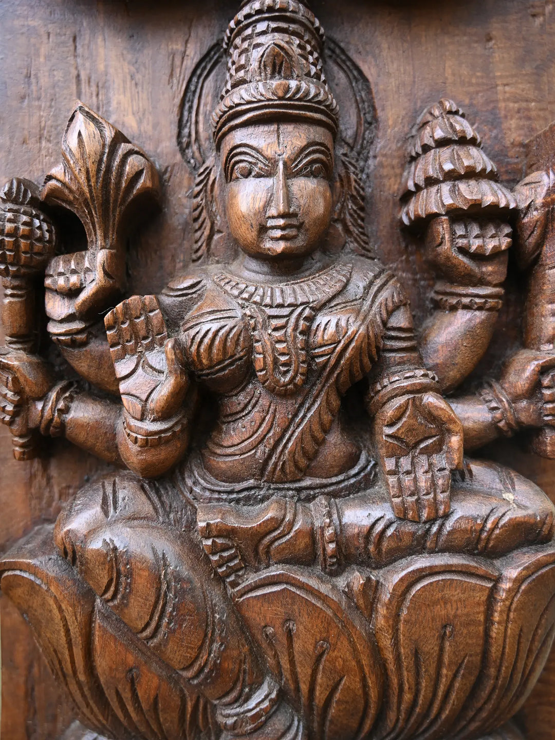 Royal Temple Style Paired Astalakshmi Panel -72"
