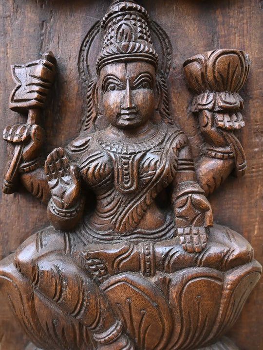 Royal Temple Style Paired Astalakshmi Panel -72"