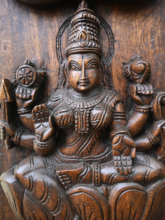 Royal Temple Style Paired Astalakshmi Panel -72"