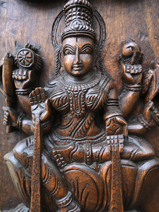Royal Temple Style Paired Astalakshmi Panel -72"