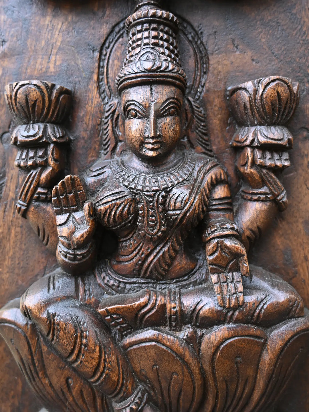 Royal Temple Style Paired Astalakshmi Panel -72"