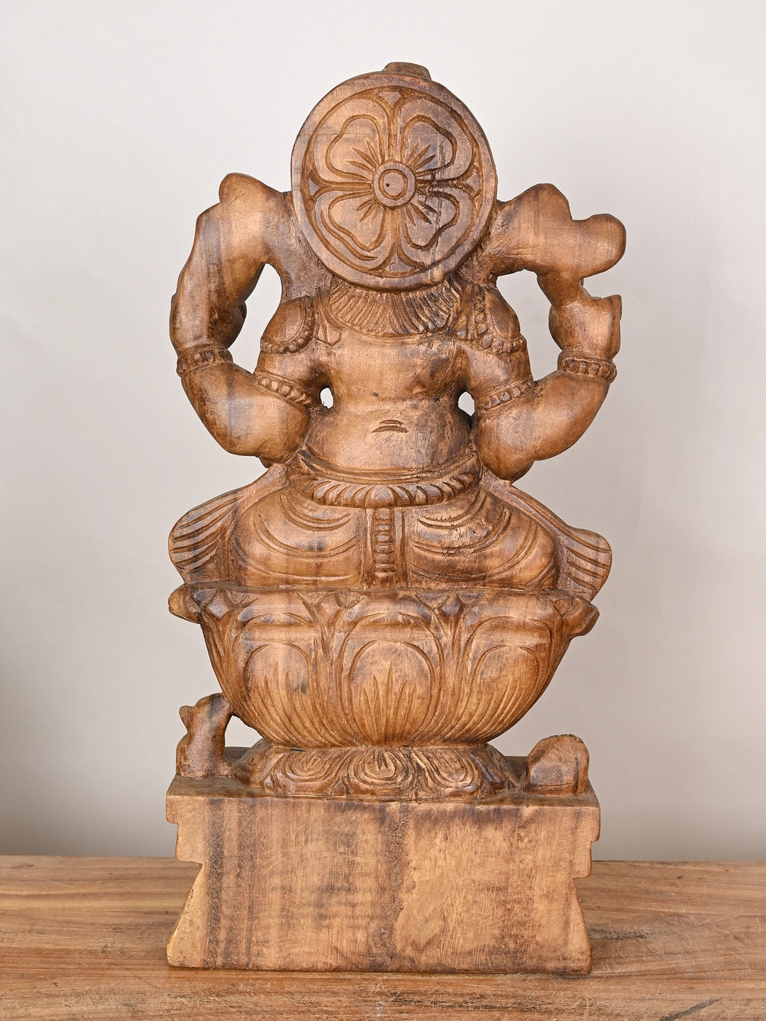 Hand-Carved Lord Ganesha Statue for Auspicious Beginnings 24"