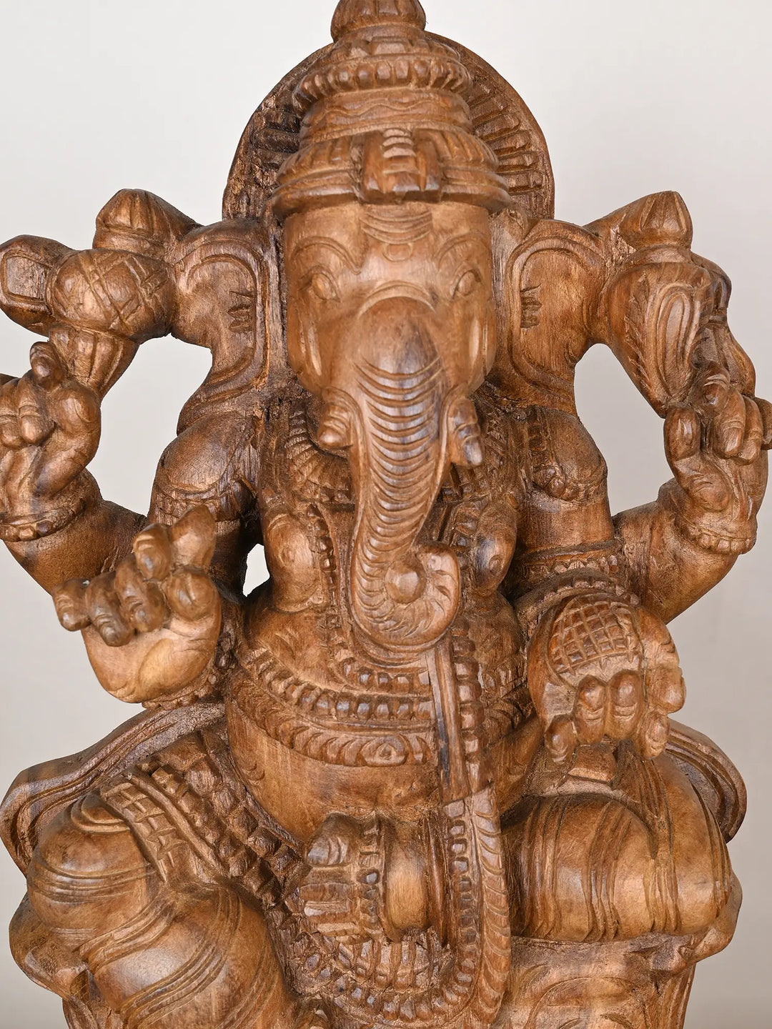 Hand-Carved Lord Ganesha Statue for Auspicious Beginnings 24"