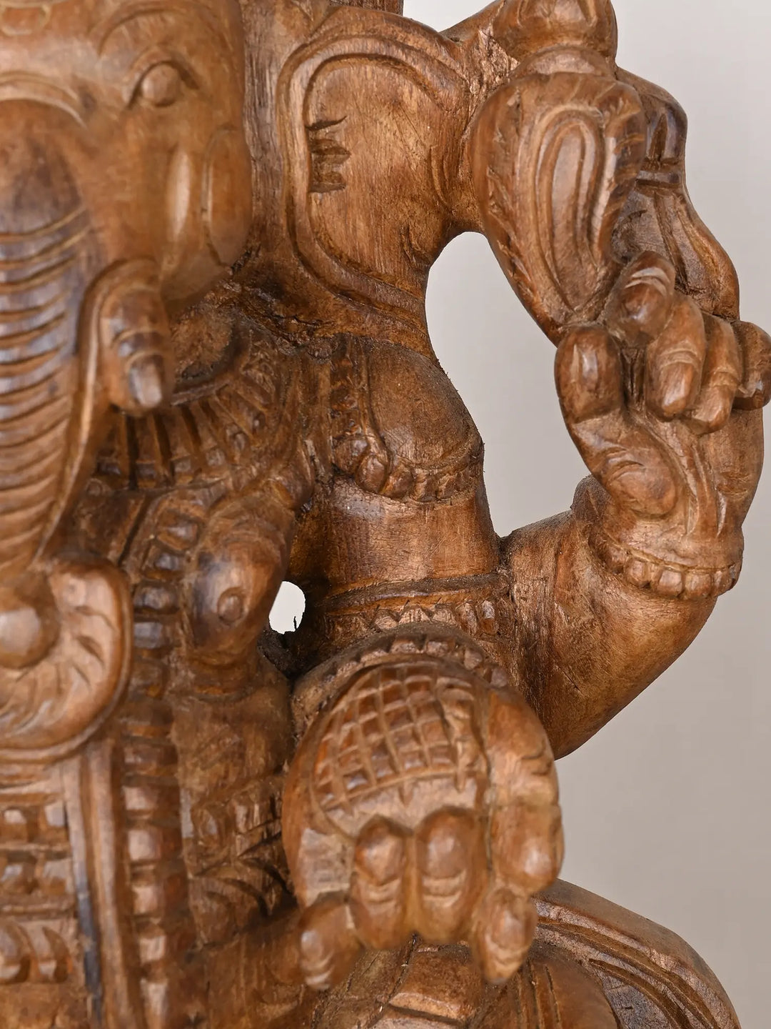 Hand-Carved Lord Ganesha Statue for Auspicious Beginnings 24"