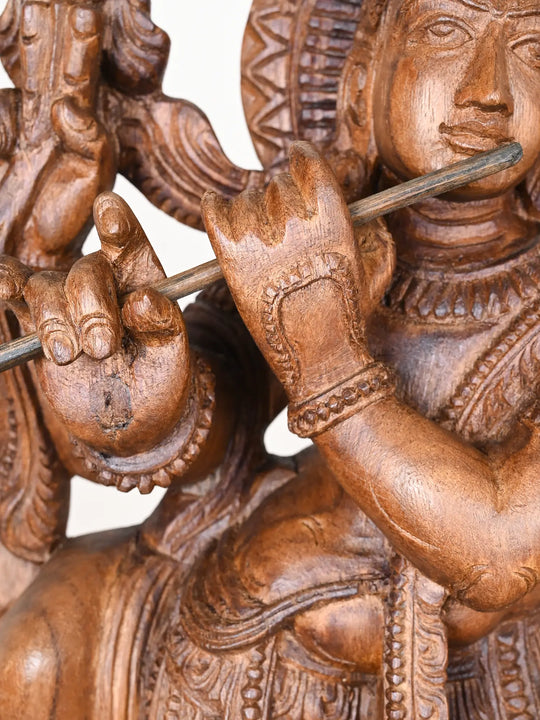 2Ft Gopala Krishna with Flute and Cow