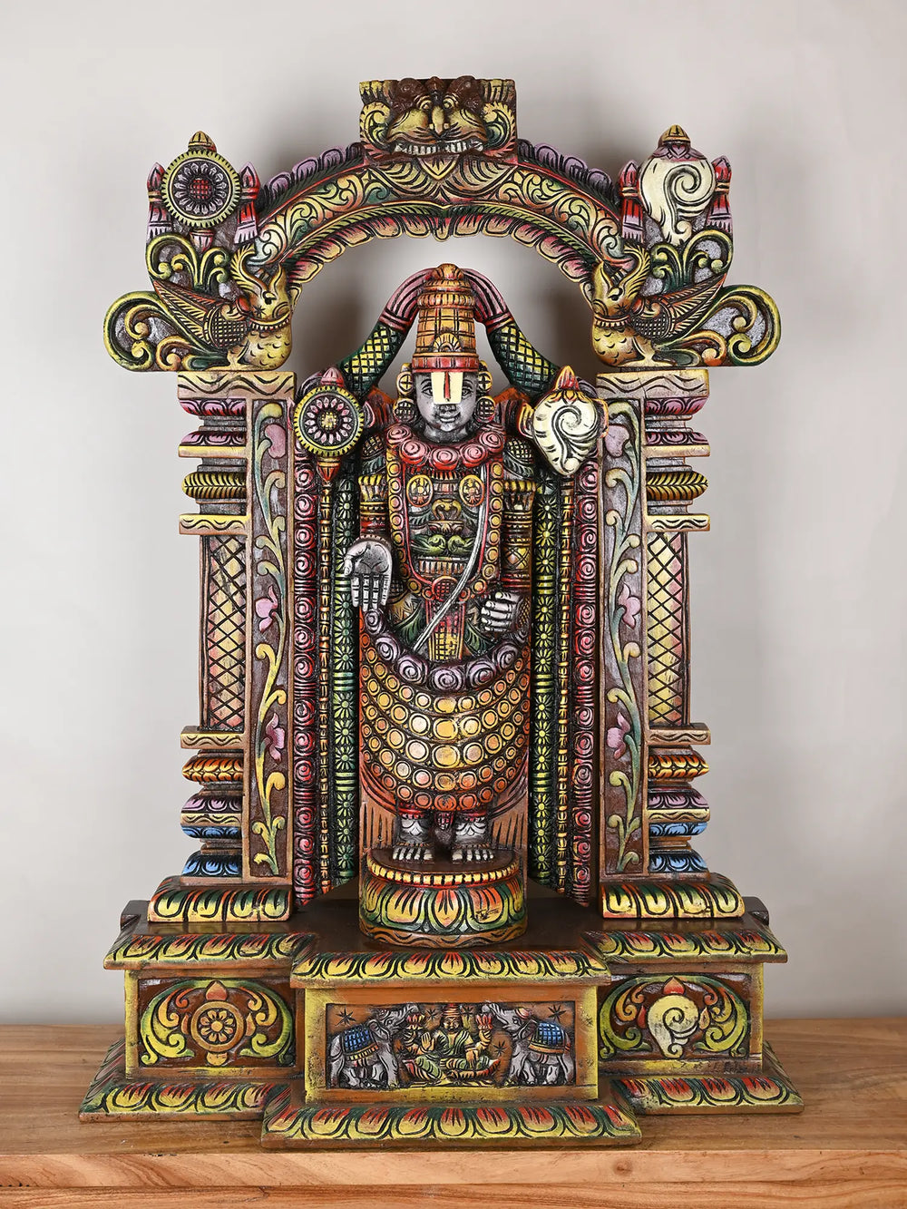 Tirupati Balaji wooden statue