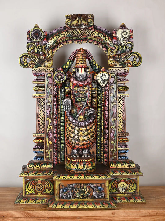 Tirupati Balaji wooden statue