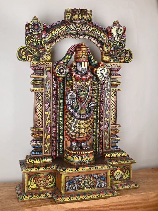 Tirupati Balaji wooden statue