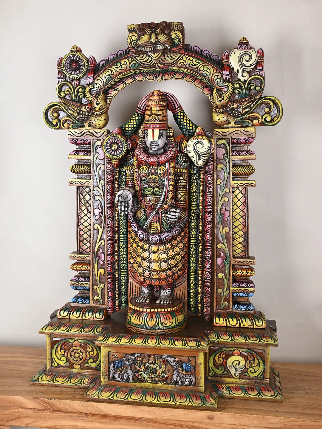 Tirupati Balaji wooden statue