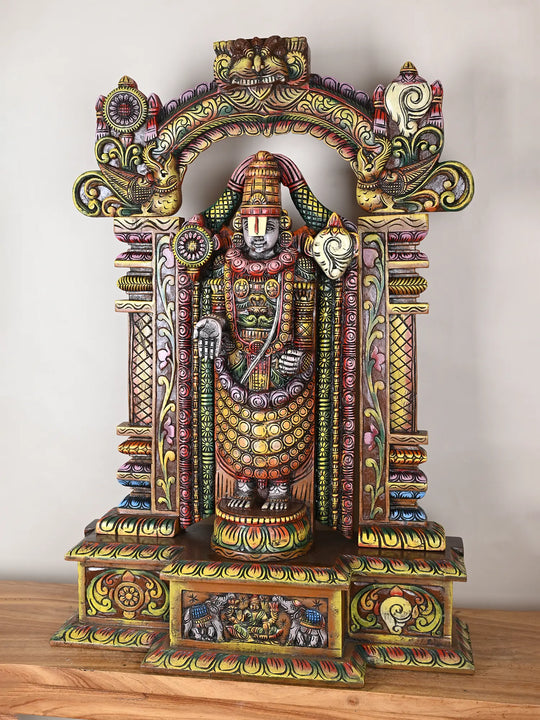 Tirupati Balaji wooden statue