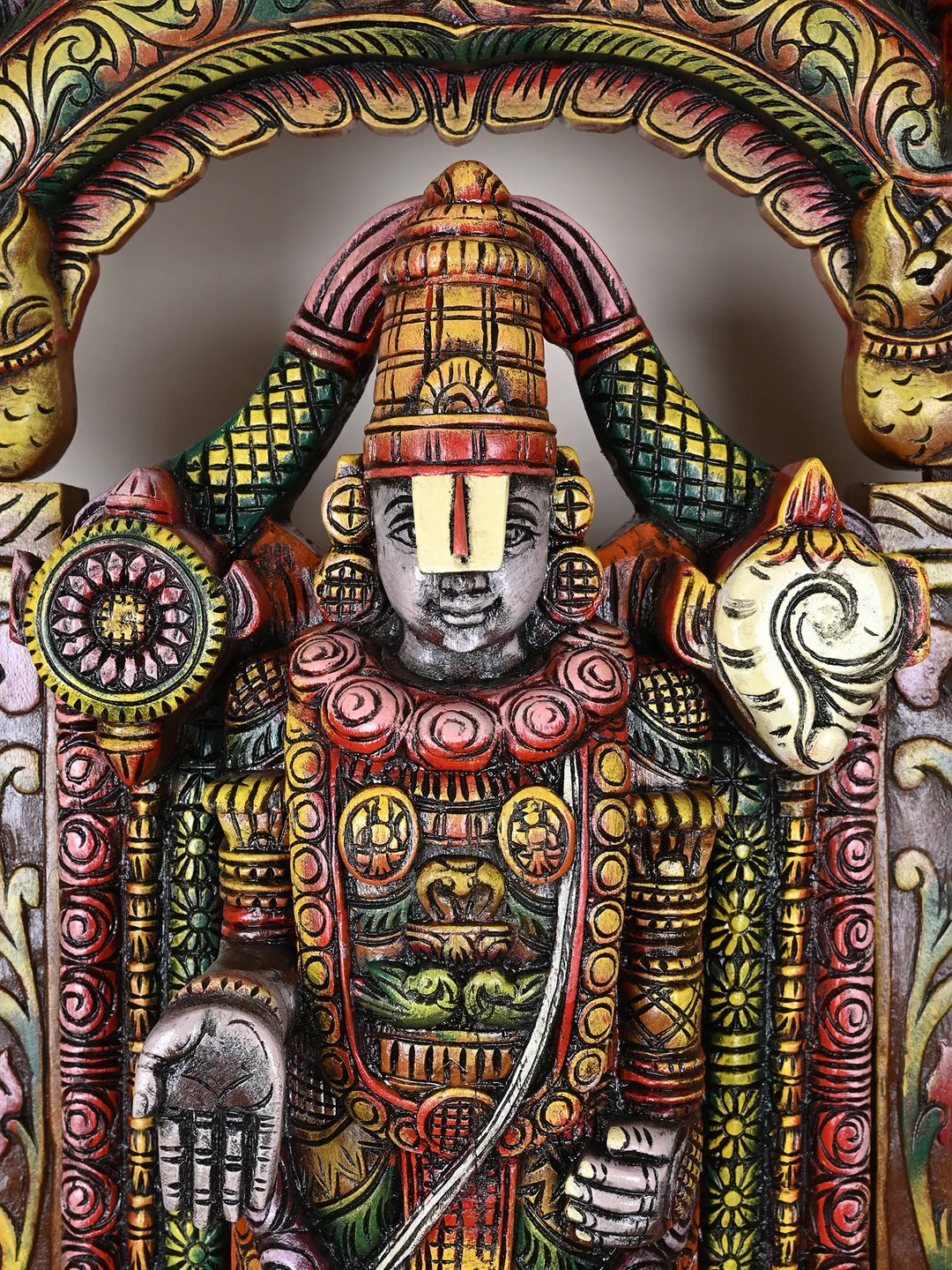 Multicolored Lord Thirupati Balaji Statue 40"