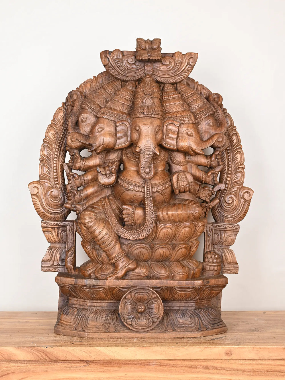 Lord Ganesha wooden statue