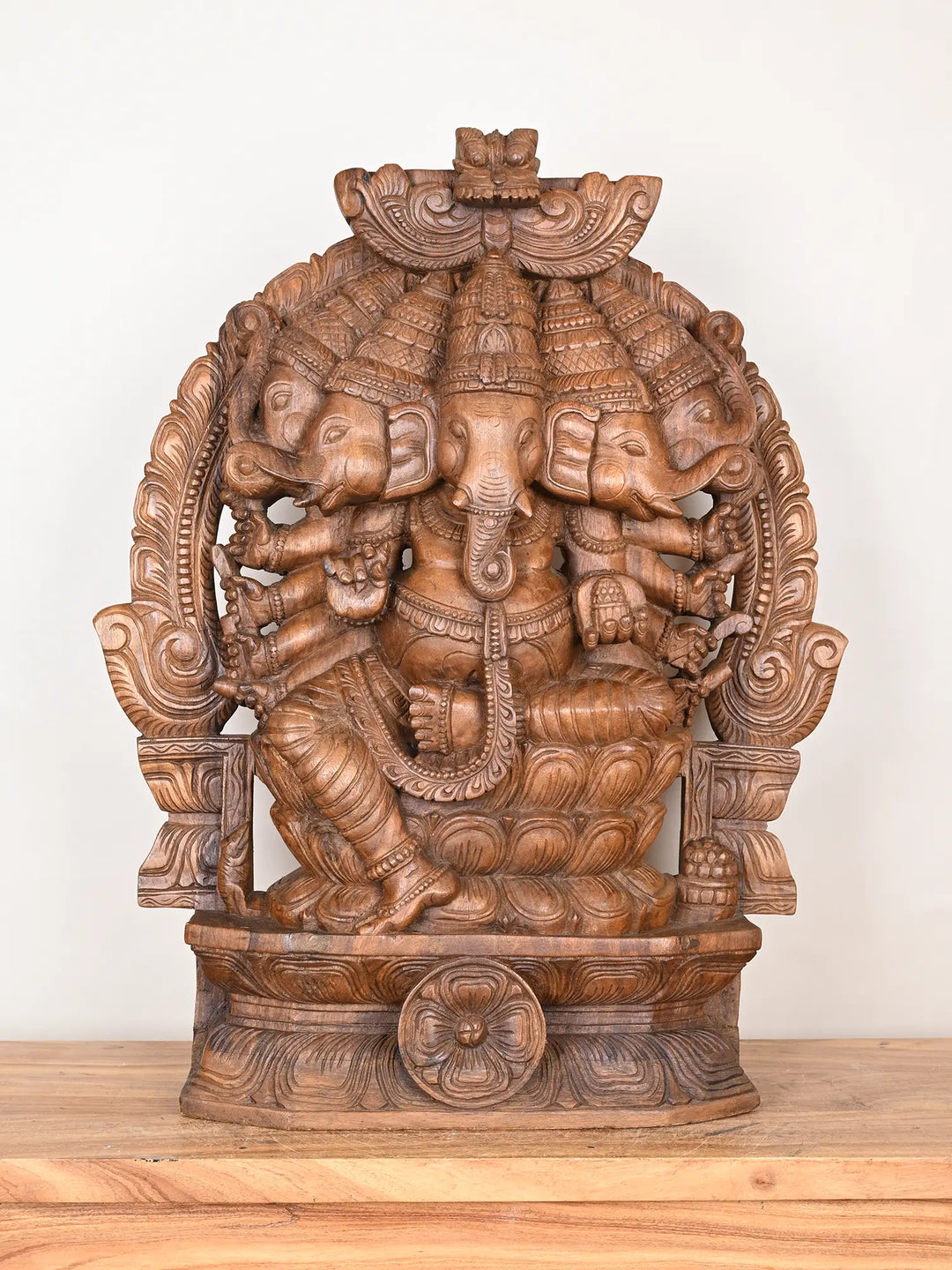 Lord Ganesha wooden statue