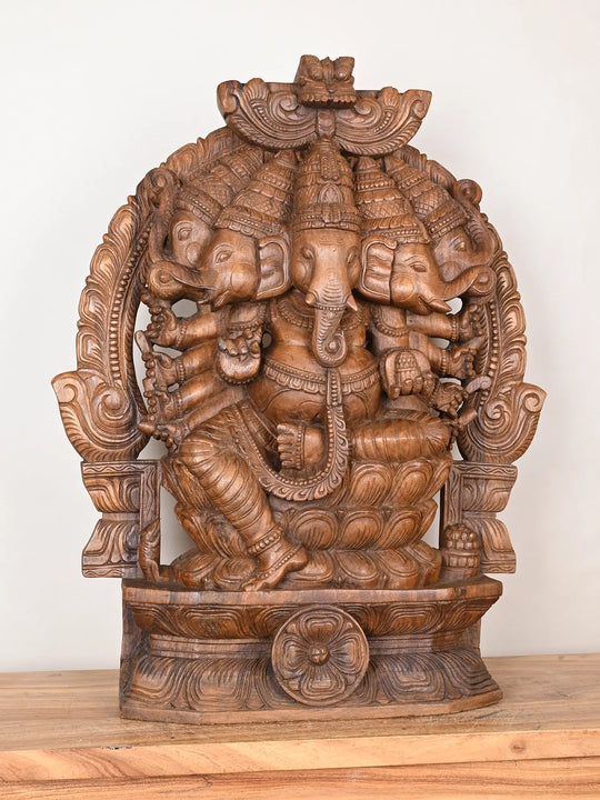 Lord Ganesha wooden statue
