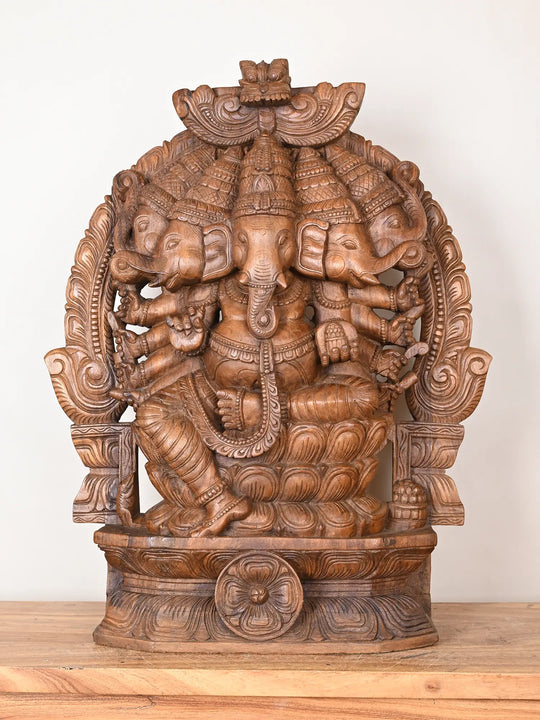 Lord Ganesha wooden statue