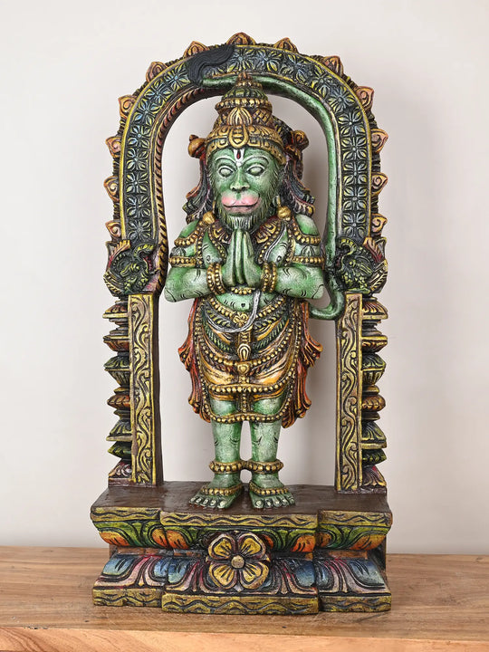 Hanuman wooden statue 