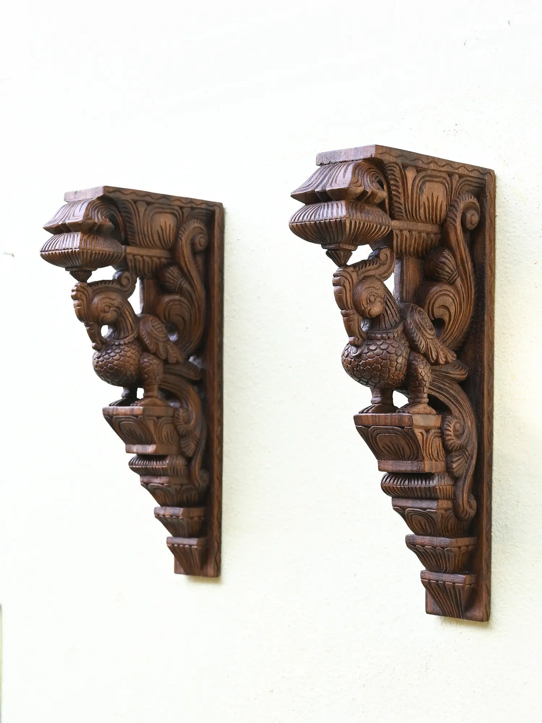 Hamsa wooden wall brackets