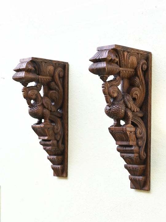 Hamsa wooden wall brackets