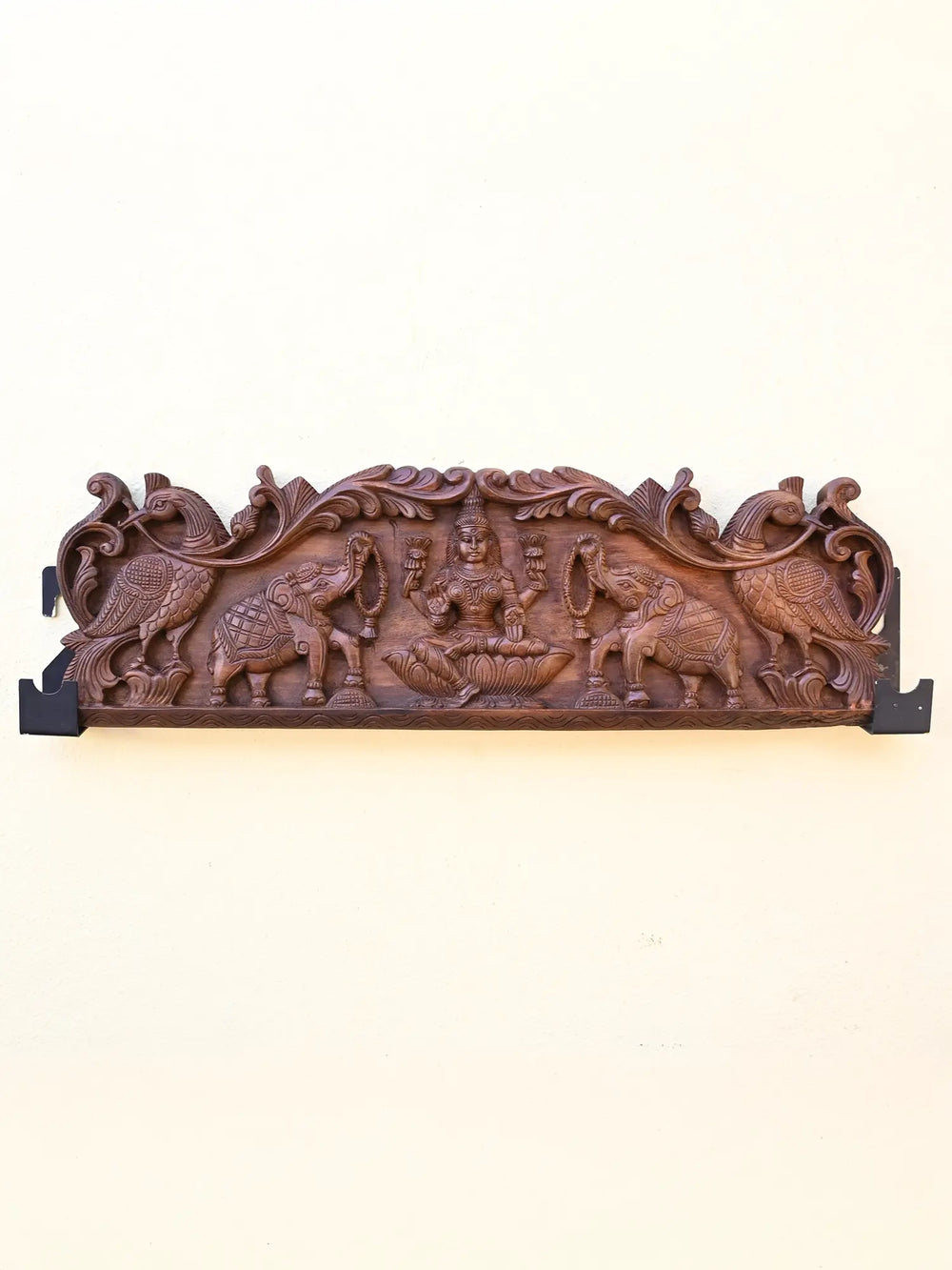 Gaja Lakshmi wooden wall panel