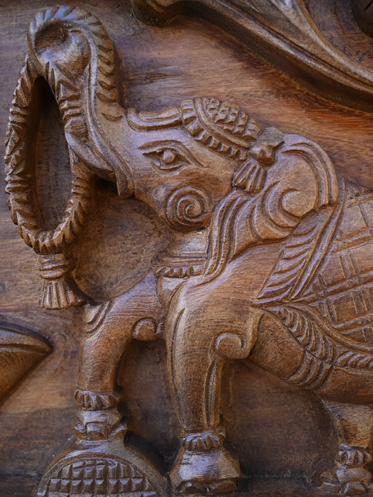 Elegant Goddess Gajalakshmi Panel 36"