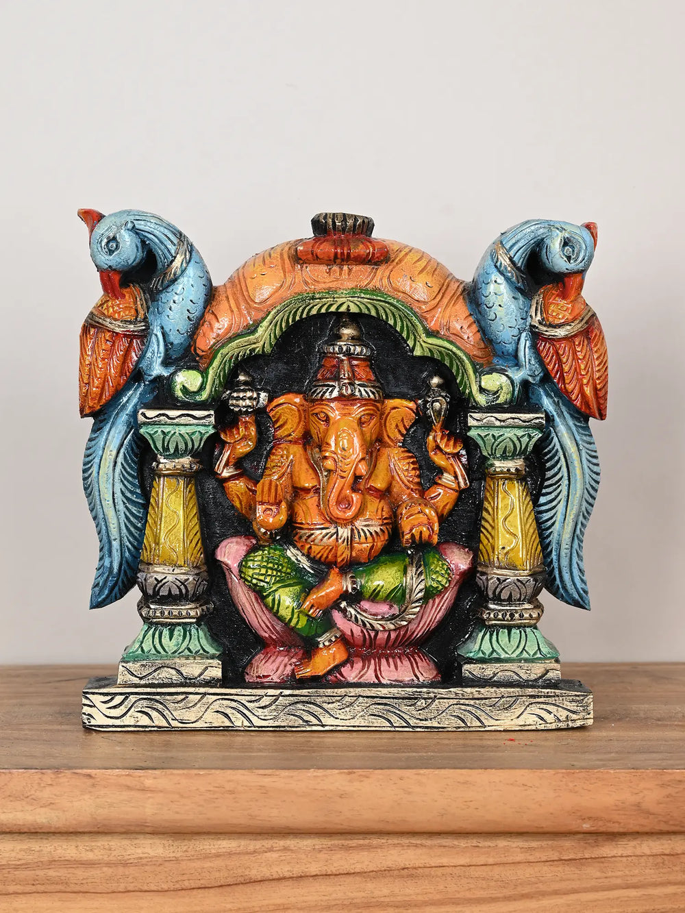 Lord Ganesha wooden wall mount