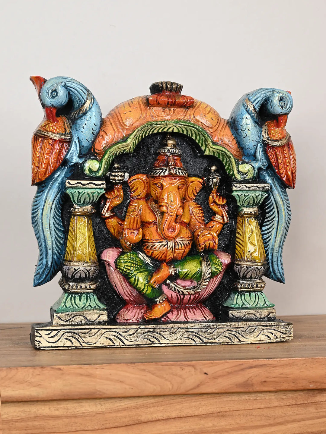 Lord Ganesha wooden wall mount