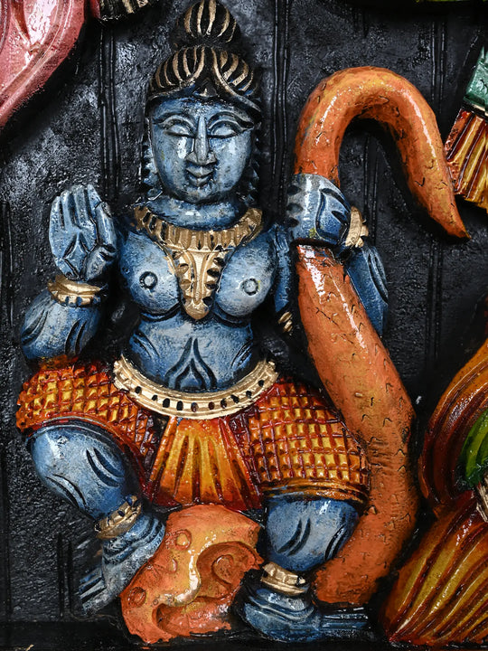 Lord Vishnu With Lakshmi And Krishna Panel 36"