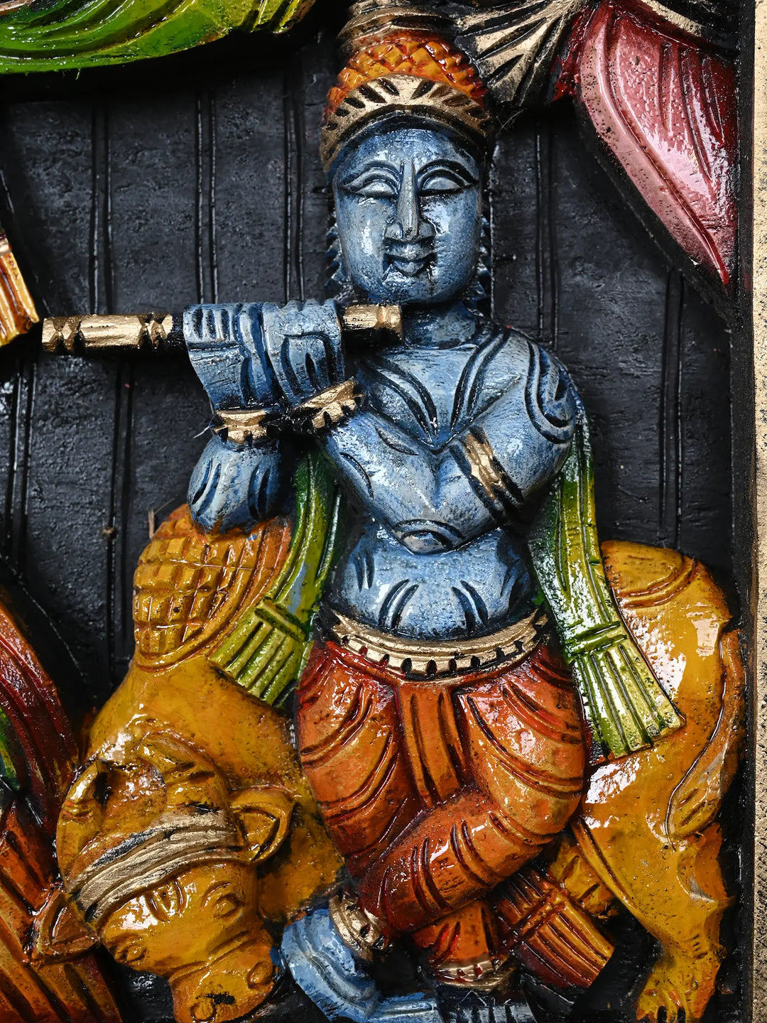 Lord Vishnu With Lakshmi And Krishna Panel 36"