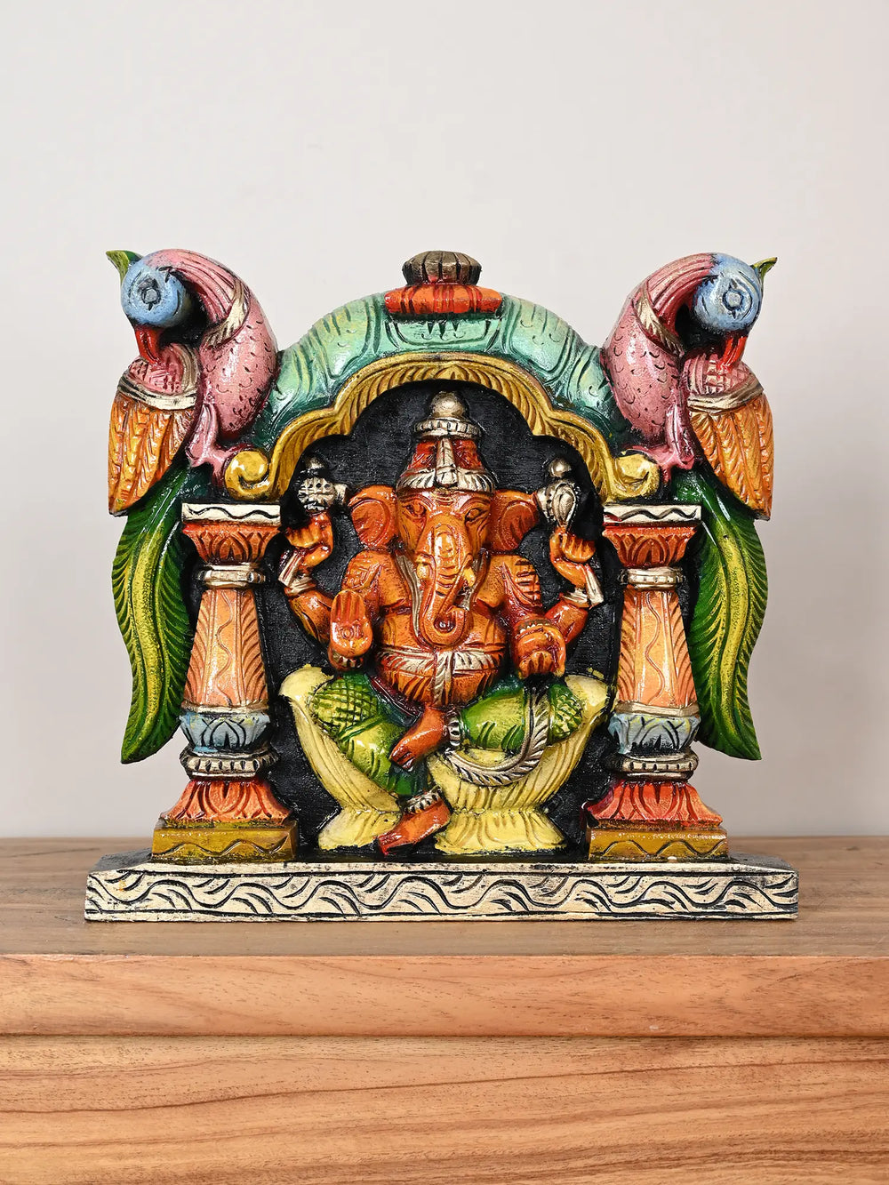 Wooden wall mount Lord Ganesha