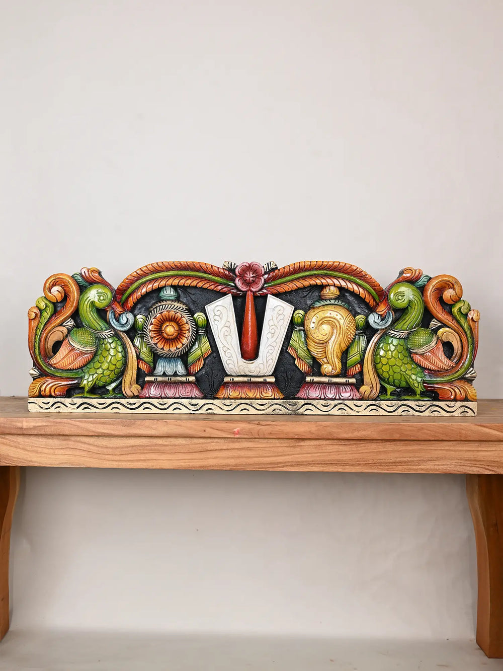 Wooden Sangu Chakra Namam panel