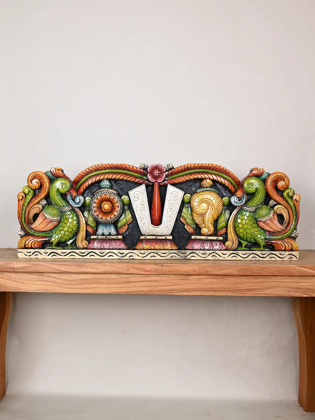 Wooden Sangu Chakra Namam panel