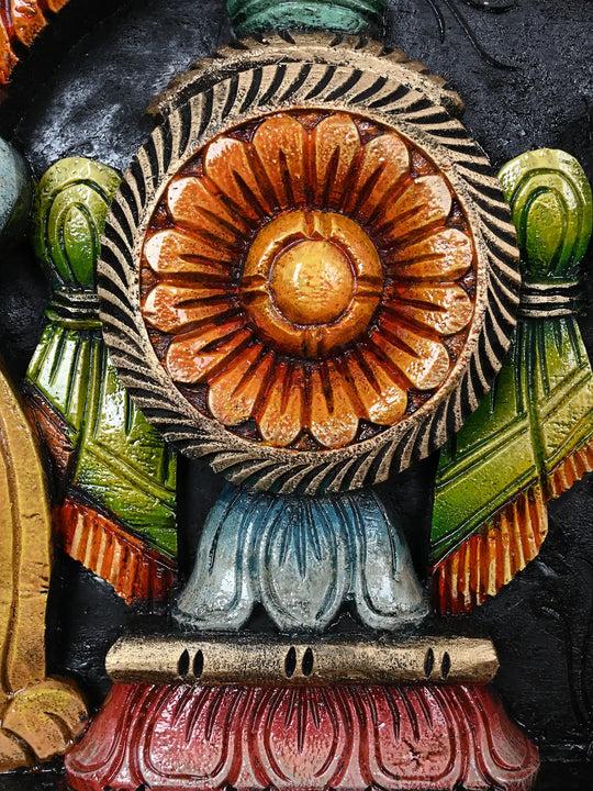 Elegant Multicolored Panel For Sangu Chakra Namam 36"