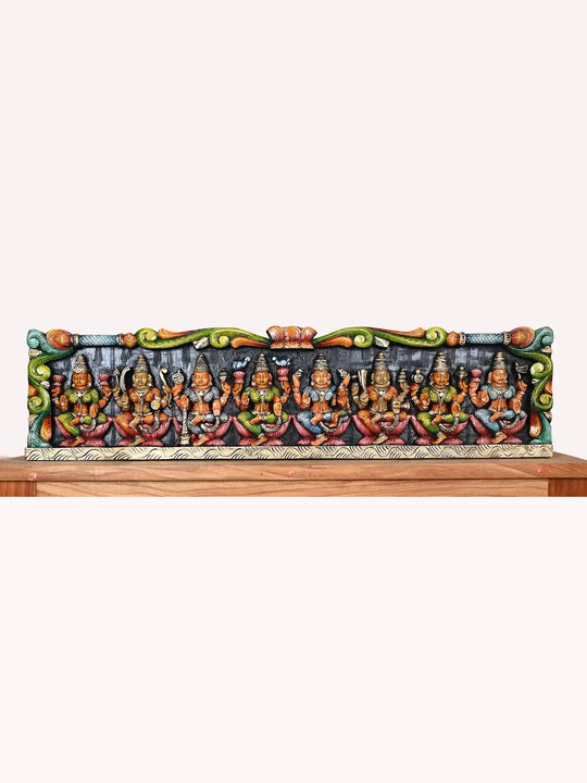 Multicolored Panel For Goddess Astalakshmi 47"