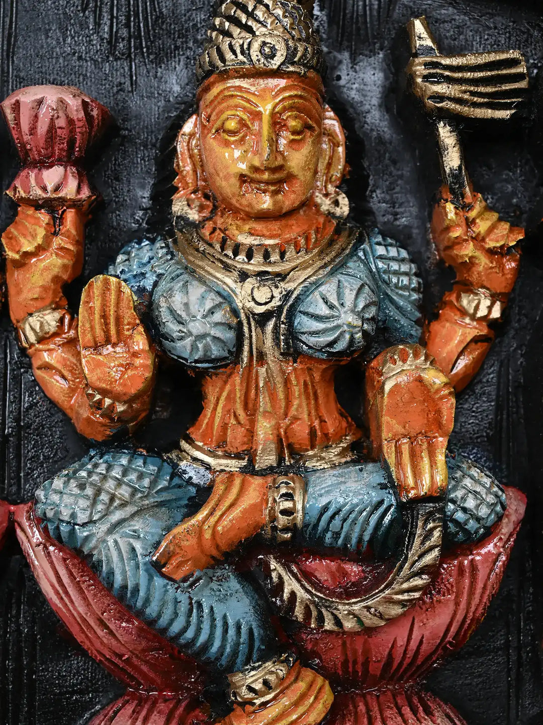 Multicolored Panel For Goddess Astalakshmi 47"