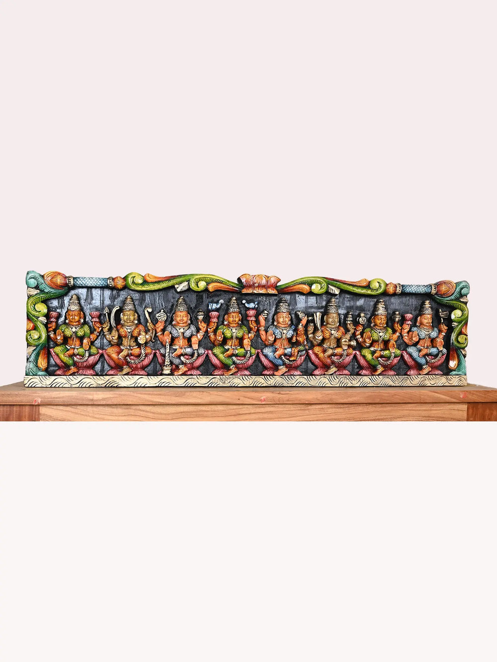 Multicolored Panel For Goddess Astalakshmi 47"